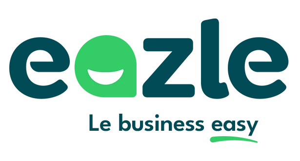 Logo bleu d'Eazle, le business easy