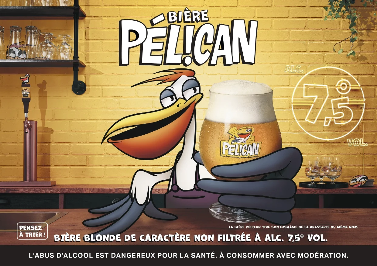 Bière Pélican,7.5% Alcool, Bière blande de caractère non filtrée. l'abus d'alcool est dangereux pour la santé, consommez avec modération.