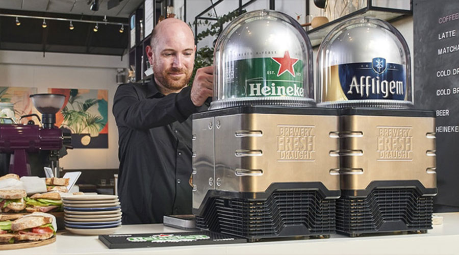 blade_systeme_pression_heineken système de pression en fûts de 8 litres garantit une qualité pression optimale pour les professionnels